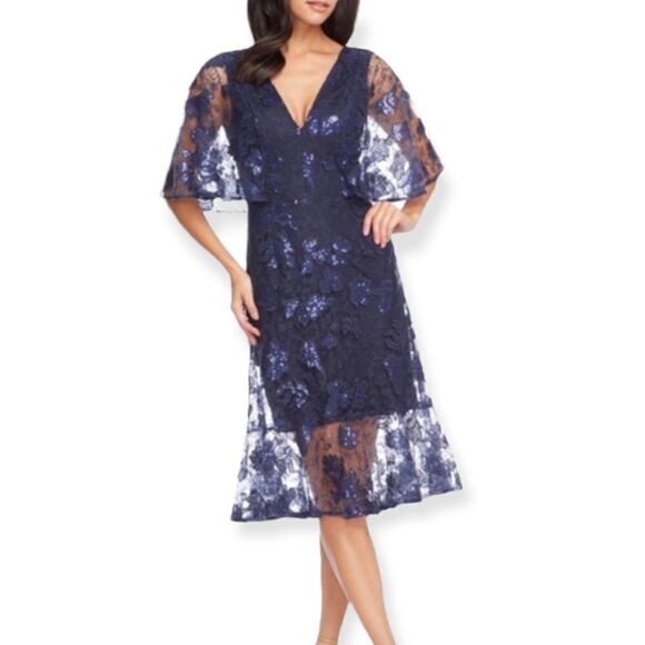 NWT Dress The Population Roseanna Navy Lace Dress Size XXS (R4) - Picture 1 of 12